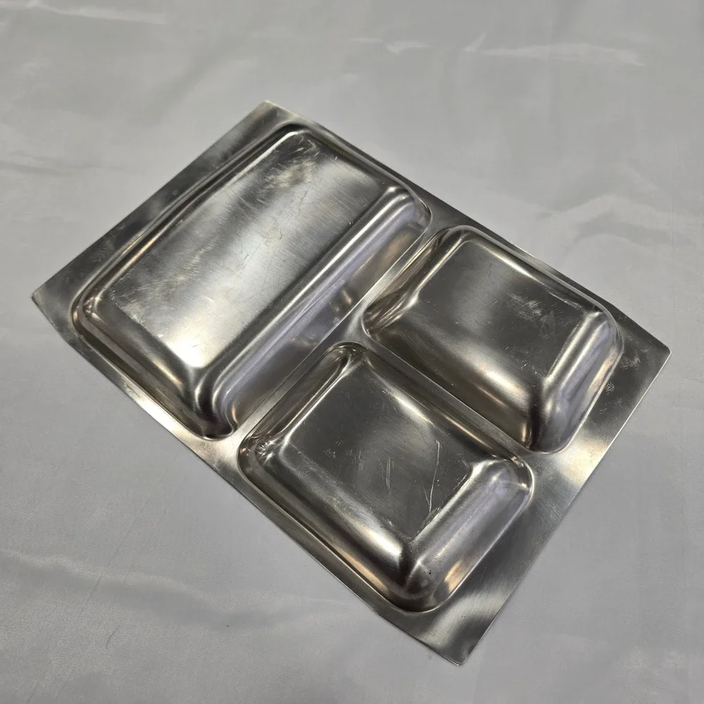 Selandia Serving Tray 11.5x8.5 Silver Stainless Steel 18/8 3 Compartment MCM